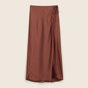 J.Crew Size Small Wrap Slip Maxi Skirt in Polka Dot
